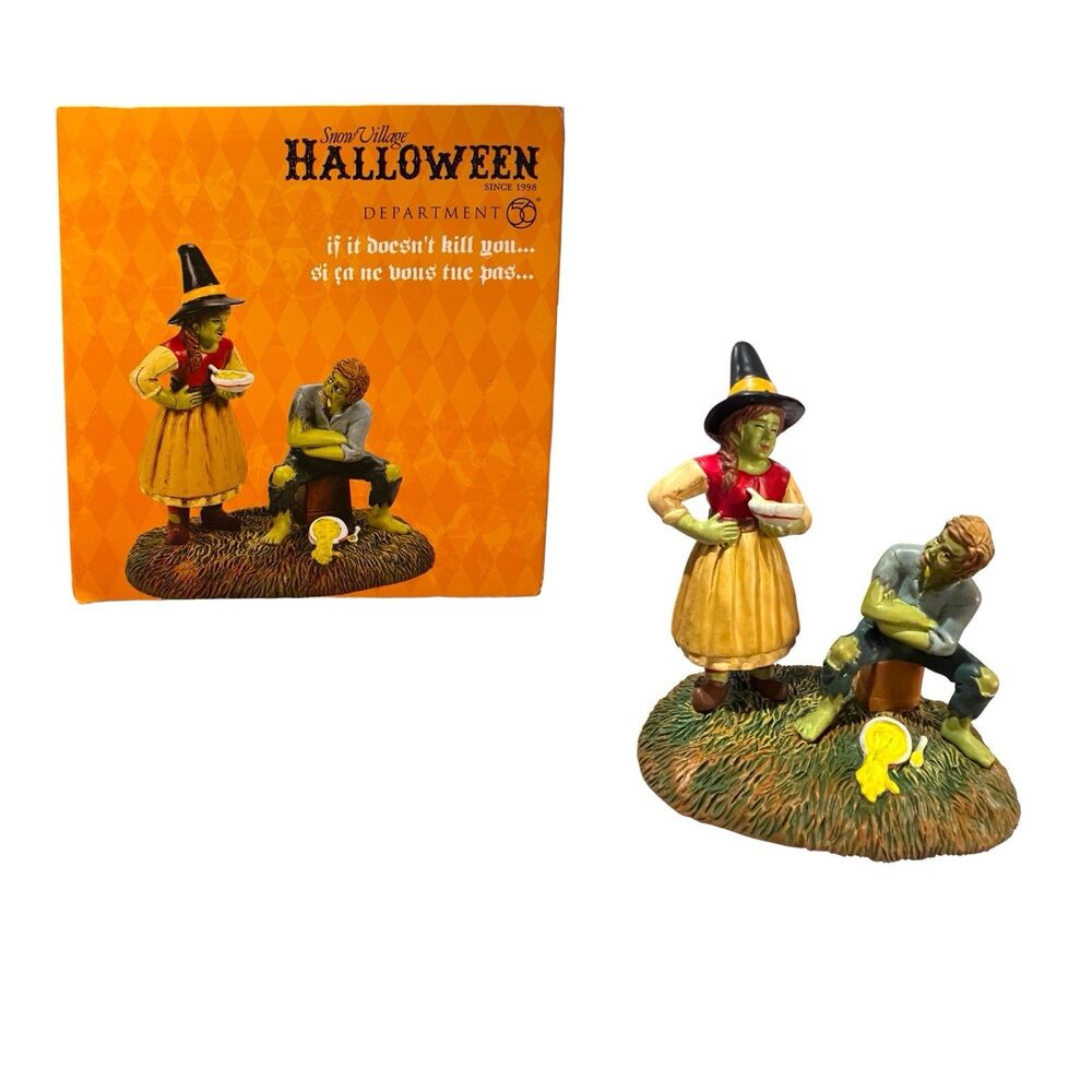 Dept 56 IF IT DOESN'T KILL YOU Halloween Village 6007786 NIB Retired Upchuck's